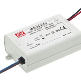 Driver LED Mean Well, 35W, IN 127 → 370 V dc, 90 → 264 V ac, OUT 28 → 100V, 350mA