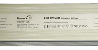 Driver LED PowerLED, 150W, IN 100 → 240V ca, OUT 24V, 6.3A