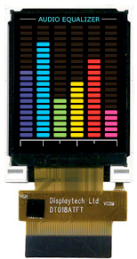 Display LCD a colori Displaytech, 1.8poll, interfaccia parallela/RGB, 128 x 160pixels
