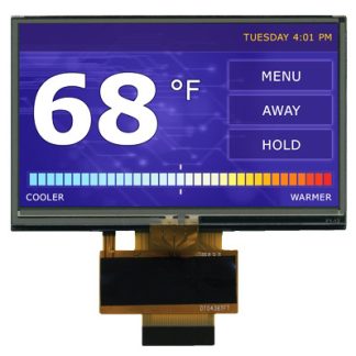 Display LCD a colori Displaytech, 4.3poll, interfaccia RGB, 480 x 272pixels, touchscreen