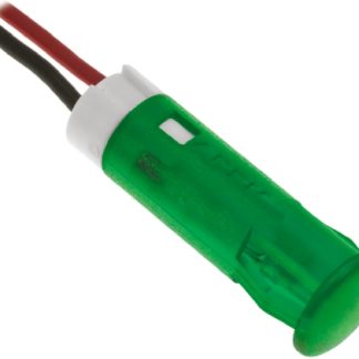 Indicatore da pannello APEM Verde  a LED, 24V cc, foro da 10mm