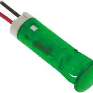 Indicatore da pannello APEM Verde  a LED, 24V cc, foro da 8mm