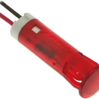 Indicatore da pannello APEM Rosso  a LED, 12V cc, foro da 8mm