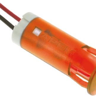 Indicatore da pannello APEM Arancione  a LED, 12V cc, foro da 10mm