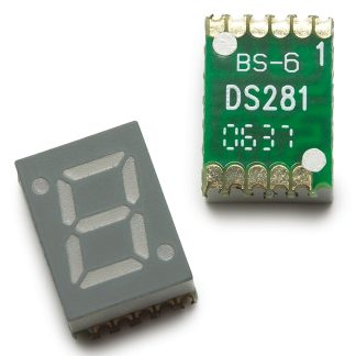 Display LED a 7 segmenti a segm. Broadcom, H. 10mm, 9.8 x 15 x 3.8mm, 14,3 mcd, col. Rosso