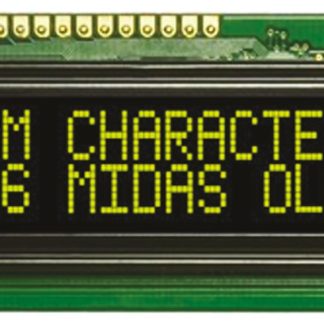 Display OLED Midas, matrice Passivo, Giallo, COB, Parallela Interface