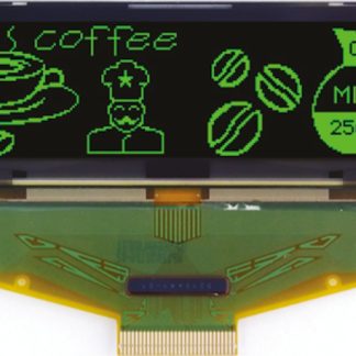 Display OLED Midas, matrice Passivo, Verde, 256 x 64pixels, TAB, Multi Interface