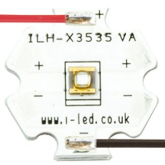 LED a ultravioletti Intelligent LED Solutions ILH-XO01-S380-SC211-WIR200. 125°, 380nm, 4 Pin, Montaggio superficiale