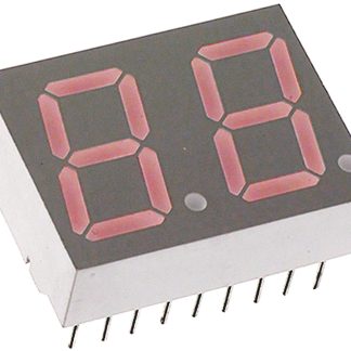 Display LED a 7 segmenti a segm. Broadcom, 2 cifre, H. 14.2mm, 25 x 18.6 x 8mm, 7,69 mcd, col. Rosso