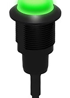 Indicatore da pannello Banner Verde  a LED, 10 → 30V cc, Sporgente, foro da 18mm