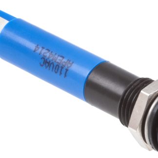 Indicatore da pannello RS PRO Blu  a LED, 110V ca, IP67, A filo, foro da 8mm