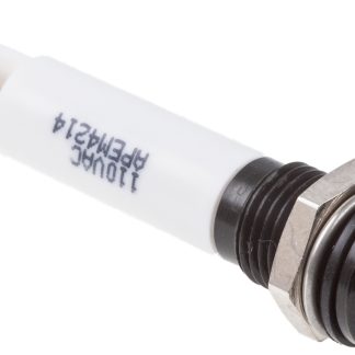 Indicatore da pannello RS PRO Bianco  a LED, 220V ca, IP67, Sporgente, foro da 8mm