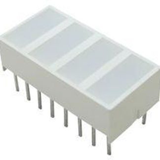 Display LED, barra luminosa a 4 segm. Kingbright, 20 x 9.9 x 6.1mm, 47 mcd, col. Verde