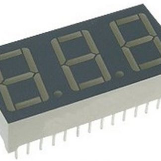 Display LED a 7 segmenti a segm. Kingbright, 3 cifre, H. 14.2mm, 37.6 x 19 x 8.1mm, 73 mcd, col. Rosso