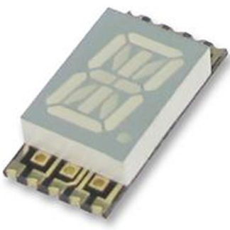 Display LED a 14 segmenti a segm. Kingbright, H. 10.2mm, 9.3 x 19 x 3.8mm, 46 mcd, col. Giallo