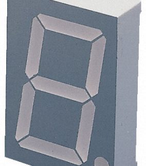 Display LED a 7 segmenti a segm. Kingbright, H. 57mm, 48 x 70 x 12mm, 440 mcd, col. Rosso