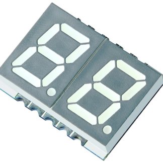 Display LED a 7 segmenti a segm. Kingbright, 2 cifre, H. 10mm, 19.6 x 15 x 3.8mm, 36 mcd, col. Rosso