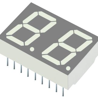 Display LED a 7 segmenti a segm. Kingbright, 2 cifre, H. 14.2mm, 25 x 17.02 x 8mm, 23 mcd, col. Verde