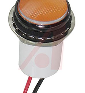 Indicatore da pannello Dialight Giallo  a LED, 24V cc, foro da 17.5mm