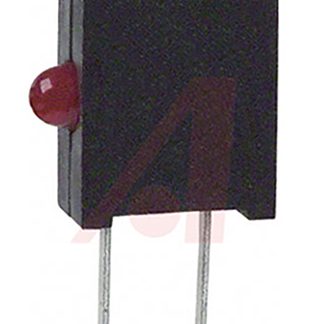 Indicatore LED per PCB Rosso Dialight, 40°, 1 LEDs, Right-angle, Montaggio con foro passante