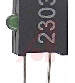 Indicatore LED per PCB Verde Dialight, 40°, 1 LEDs, Right-angle, Montaggio con foro passante