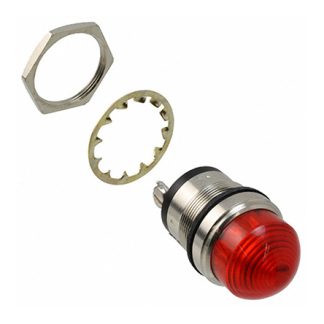Indicatore da pannello Dialight Rosso  a LED, 24V cc, IP66, Sporgente, foro da 25.4mm