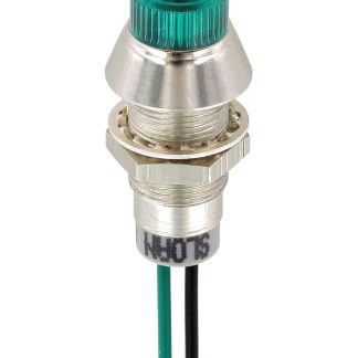 Indicatore da pannello Sloan Verde  a LED, 5 → 28V cc, IP68, Sporgente, foro da 8.2mm