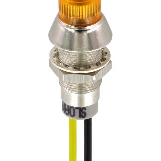 Indicatore da pannello Sloan Giallo  a LED, 5 → 28V cc, IP68, Sporgente, foro da 8.2mm