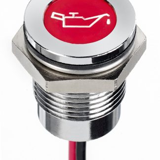 Indicatore da pannello APEM Rosso  a LED, 12V cc, IP67, A filo, foro da 14mm