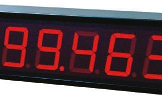 Display LED a 7 segmenti a segm. Baumer, 5 cifre, H. 57mm, 122 x 288 x 120mm, 1000 lx, col. Rosso