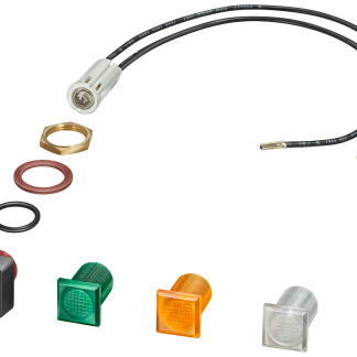 Lampada per indicatori Siemens, 110 → 120V ca/cc, luce color Trasparente, Verde, Rosso, lampada 24.6 x 54.4 mm