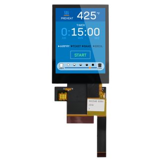 Display LCD TFT NEWHAVEN DISPLAY INTERNATIONAL, 2.4poll, interfaccia I2C, Parallelo, SPI, 240 x 320pixels, touchscreen
