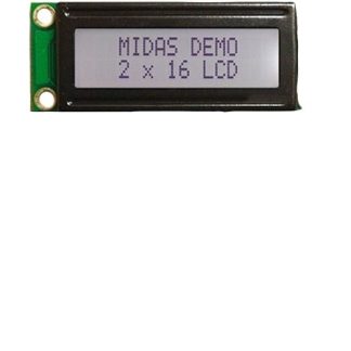 Display monocromatico LCD Midas, Alfanumerico, 2x16 caratteri