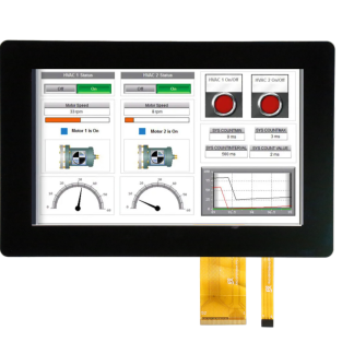 Display LCD a colori Midas, 7poll, interfaccia LVDS, 1280 x 720pixels, touchscreen