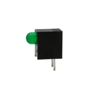 Indicatore LED per PCB Verde Dialight, 60 °, 1 LEDs, Right-angle, 7,5 V, Montaggio con foro passante