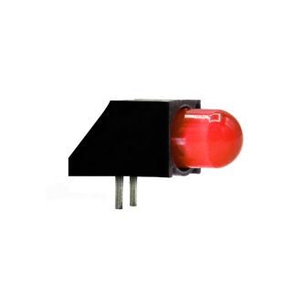 Indicatore LED per PCB Rosso Dialight, 50 °, 1 LEDs, Right-angle, 2,55 V, Montaggio con foro passante