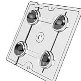 Sottolente riflettore LED Carclo 12816, per 4 LED Polimetilmetacrilato (PMMA), serie Mini Hubble