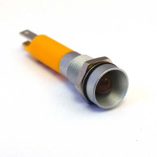 Indicatore da pannello CML Innovative Technologies Giallo  a LED, 24V cc, IP67, Ad incasso, foro da 8mm