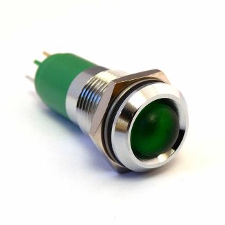 Indicatore da pannello CML Innovative Technologies Verde  a LED, 12V ca/cc, IP67, Sporgente, foro da 14mm