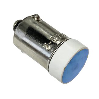 Lampada per indicatori Idec, Ø 10.6mm, 12V, luce color Blu, 200mcd, Multichip con base BA9