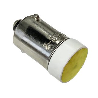 Lampada per indicatori Idec, Ø 10.6mm, 12V, luce color Giallo, 200mcd, Multichip con base BA9