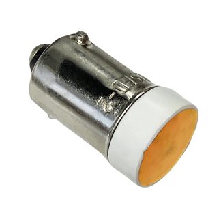 Lampada per indicatori Idec, Ø 10.6mm, 24V, luce color Ambra, 200mcd, Multichip con base BA9