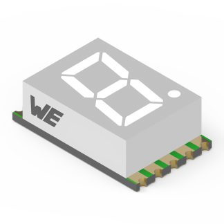 Display LED a 7 segmenti a segm. Wurth Elektronik, H. 10mm, 35 mcd, col. Verde