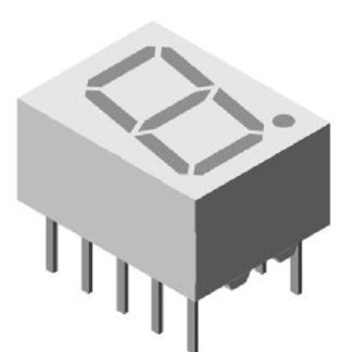 Display LED a 7 segmenti a segm. Vishay, col. Verde