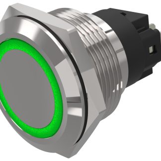 Indicatore EAO Verde  a LED, 24V ca/cc, IP65, IP67, foro da 22mm