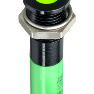 Indicatore da pannello RS PRO Verde  a LED, 12V cc, IP67, foro da 8mm
