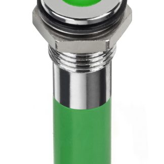 Indicatore da pannello RS PRO Verde  a LED, 2V cc, IP67, foro da 8mm