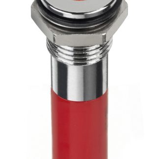 Indicatore da pannello RS PRO Rosso  a LED, 12V cc, IP67, foro da 8mm
