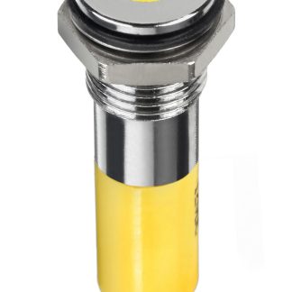 Indicatore da pannello RS PRO Giallo  a LED, 2V cc, IP67, foro da 8mm