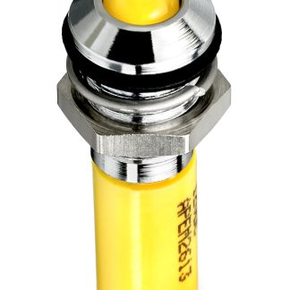 Indicatore da pannello RS PRO Giallo  a LED, 12V cc, IP67, foro da 8mm